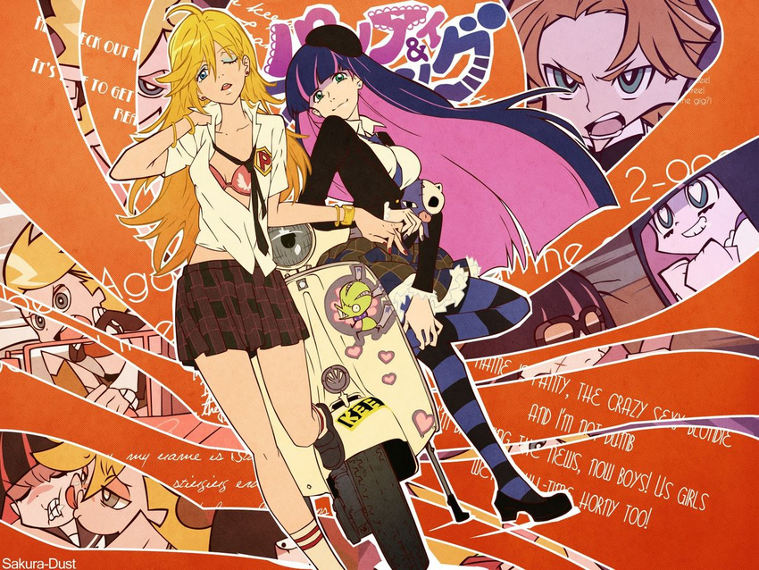 brief_(character) brief_(psg) chuck chuck_(psg) panty_&amp;_stocking_with_garterbelt panty_(character) panty_(psg) school_uniform stocking_(character) stocking_(psg)