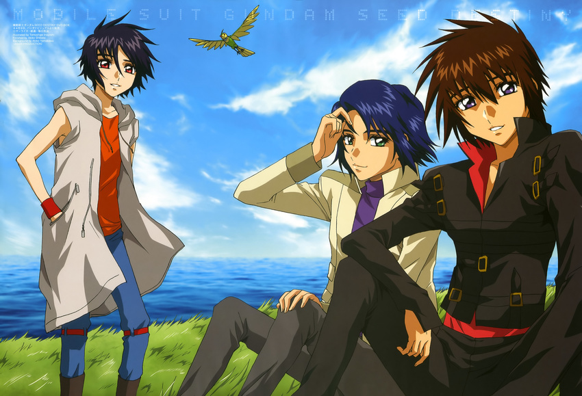 athrun_zala gundam gundam_seed gundam_seed_destiny inayoshi_tomoshige kira_yamato male shinn_asuka