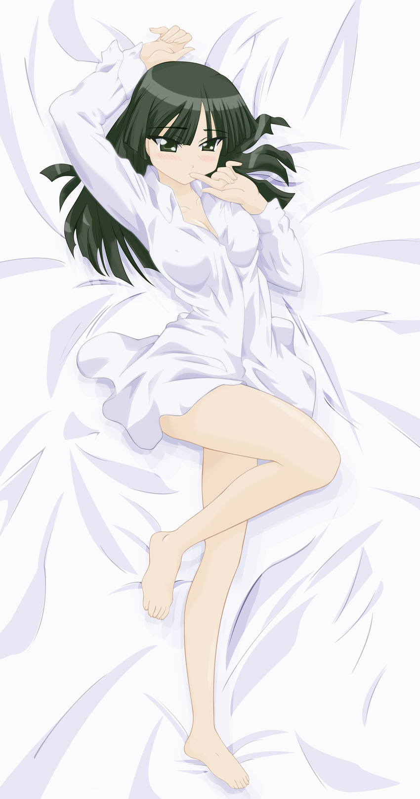 bed dress_shirt seto_no_hanayome shiranui_akeno tagme