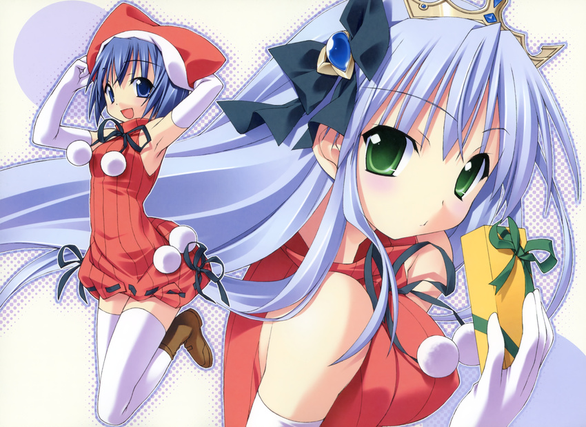 august christmas feena_fam_earthlight kannagi_rei mia_clementis thighhighs yoake_mae_yori_ruriiro_na