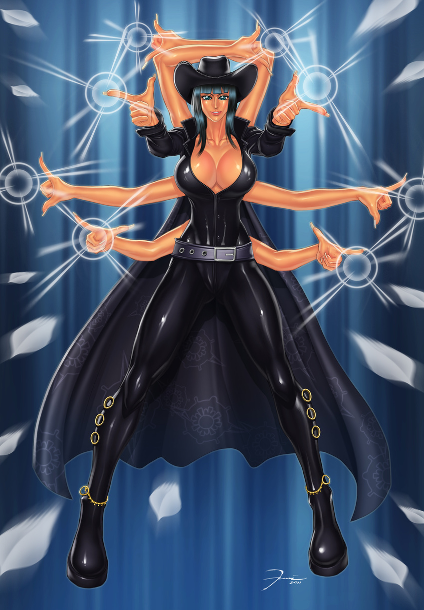 absurdres breasts cleavage extra_arms hana_hana_no_mi highres large_breasts nico_robin one_piece