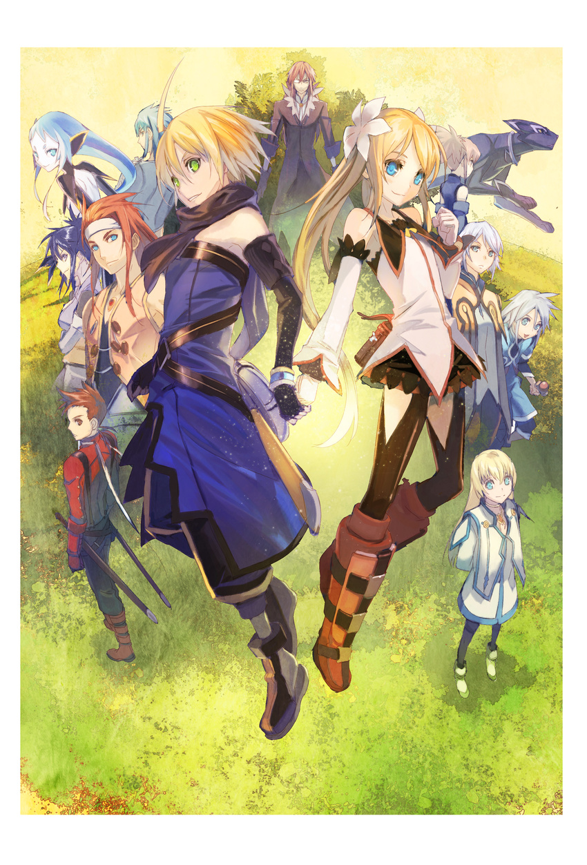 aqua colette_brunel emil_castagnier genis_sage lloyd_irving marta_lualdi okumura_daigo presea_combatir raine_sage regal_bryant richter_abend sheena_fujibayashi tales_of_(series) tales_of_symphonia_dawn_of_the_new_world tenebrae zelos_wilder