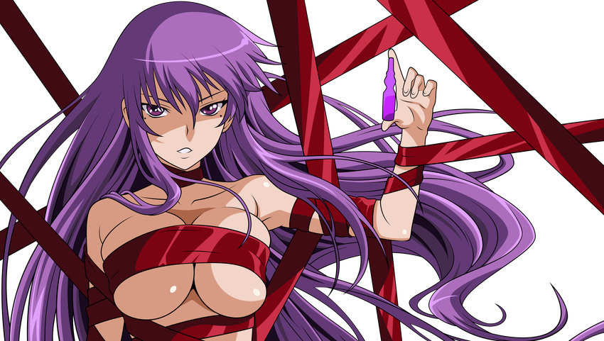 1girl absurdres etou_fujiko highres ichiban_ushiro_no_daimaou naked_ribbon purple_eyes ribbon transparent_background transparent_png vector_trace