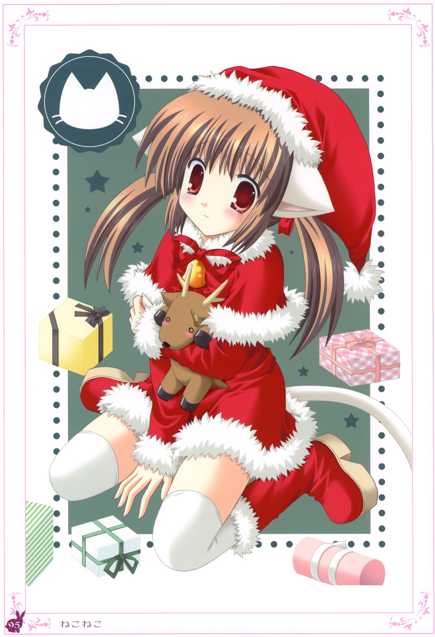 christmas kemonomimi nekomimi nekoneko tail thighhighs