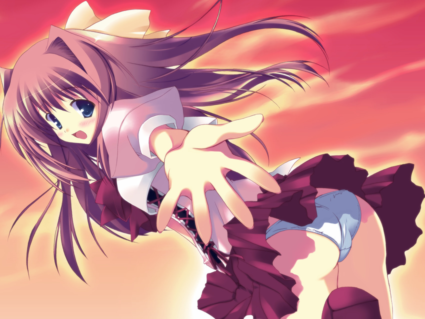 haruno_yume kannazuki_nemu pantsu primitive_link wallpaper