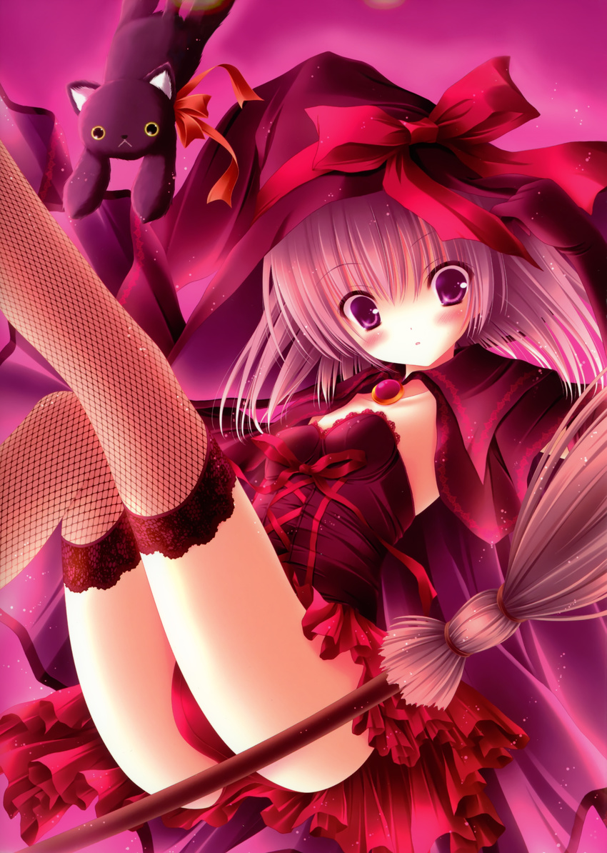 detexted fishnets jpeg_fix lingerie pantsu thighhighs tinkle witch
