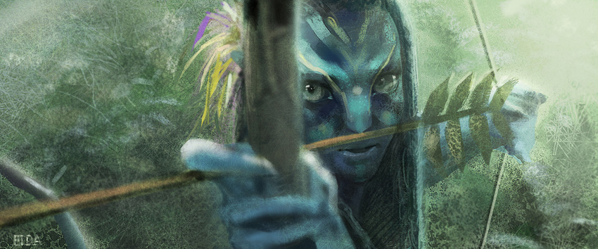 arrow avatar_movie blue_skin bow neytiri tagme weapon