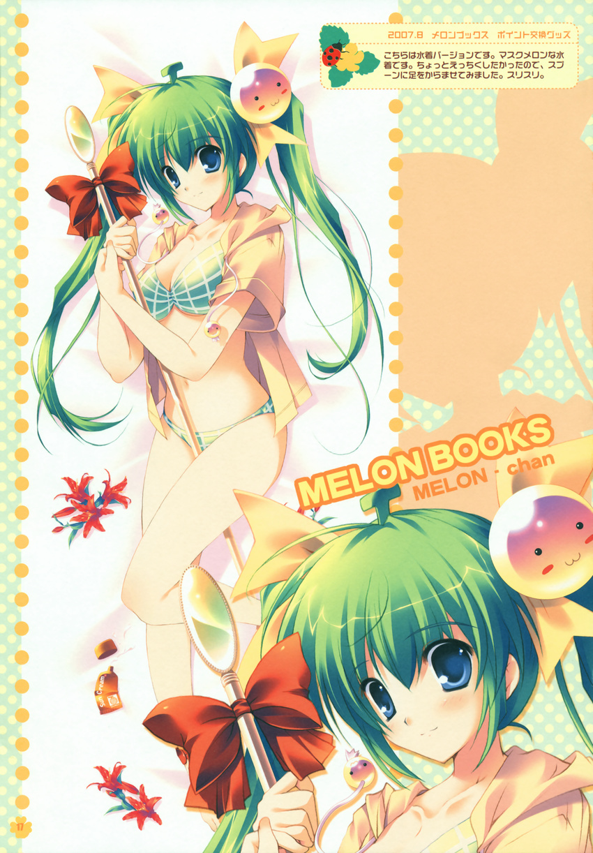 bikini melon-chan melonbooks mikeou mizugi open_shirt