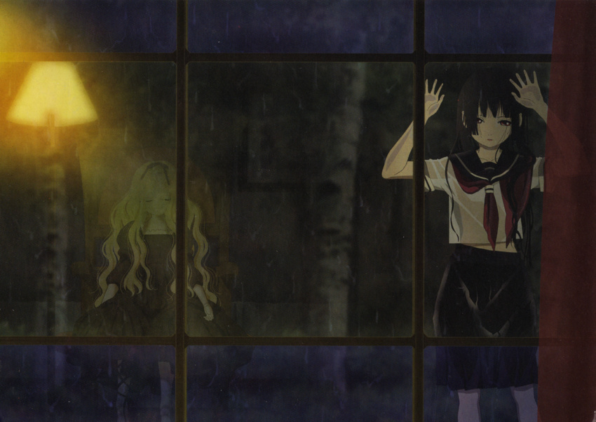 dress enma_ai jigoku_shoujo school_uniform screening see_through