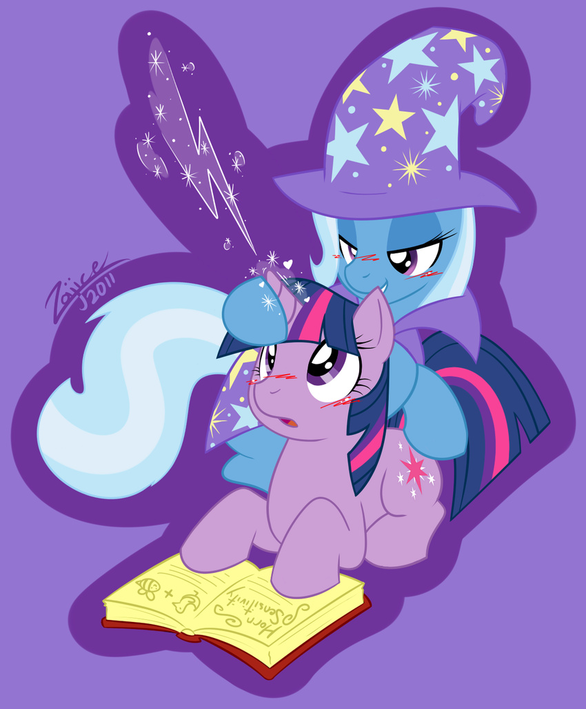 2011 book female friendship_is_magic horn_fapping horngasm lesbian magicgasm my_little_pony trixie_(mlp) twilight_sparkle_(mlp) zajice_(artist)