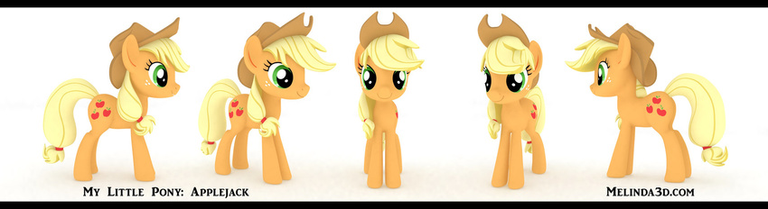 applejack_(mlp) blonde_hair english_text equine female feral friendship_is_magic green_eyes hair hat horse mammal my_little_pony plain_background pony rivenchan riverchan solo text white_background