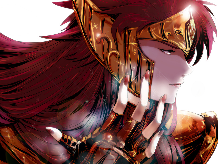 aquarius_camus armor bad_id bad_pixiv_id fingernails jet-x long_hair male_focus nail_polish red_eyes red_hair saint_seiya solo