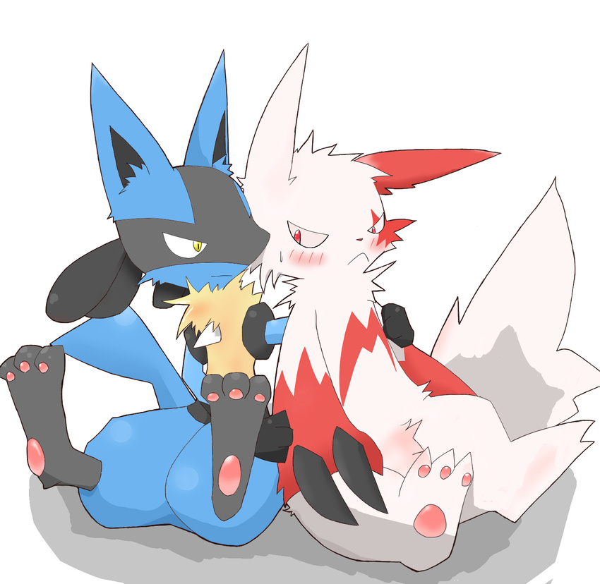 &#12489;&#12525;&#12531; ??? blush canine cute jackal lucario mammal nintendo pok&#233;mon pok&eacute;mon red_eyes video_games yellow_eyes zangoose