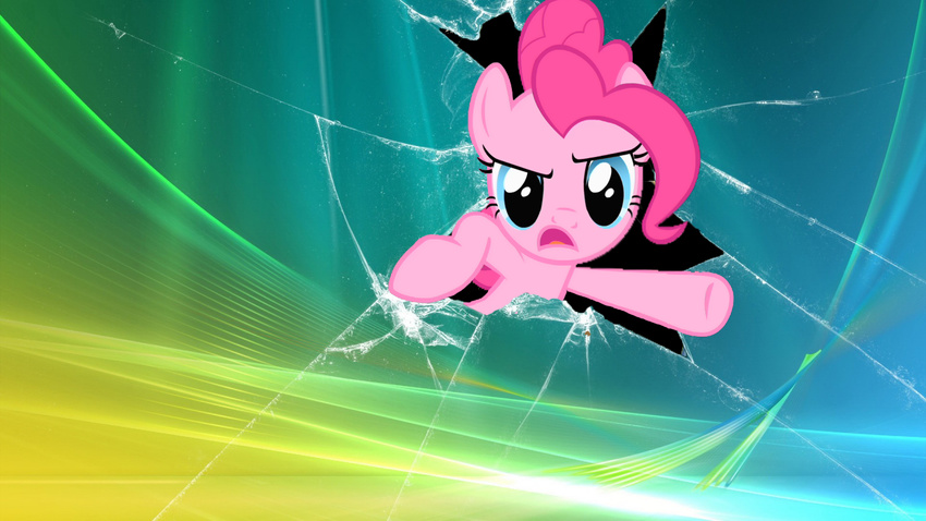 breaking_the_fourth_wall broken_4th_wall computer equine female feral friendship_is_magic fur horse mammal meme monitor my_little_pony pink_fur pinkie_pie_(mlp) pinkie_pie_out_of_fucking_nowhere pony solo unknown_artist wallpaper widescreen