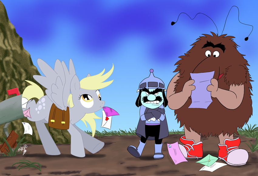 cutie_mark derpy_hooves_(mlp) equine female feral friendship_is_magic group in_a_mailbox letter lurky mailbox male mammal murky my_little_pony pegasus rainbow_brite unknown_artist wings