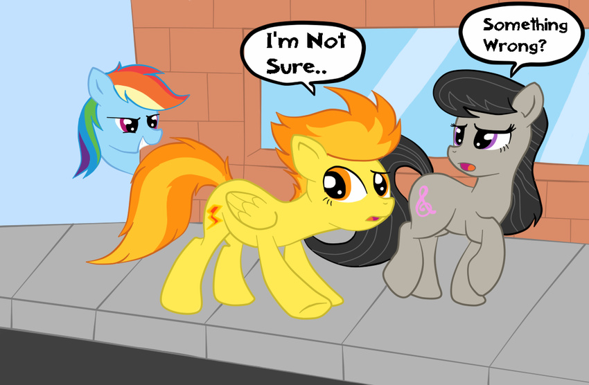 equine friendship_is_magic my_little_pony octavia_(mlp) pegasus rainbow_dash_(mlp) smiggyg spitfire_(mlp) stalker stalking wonderbolts_(mlp)