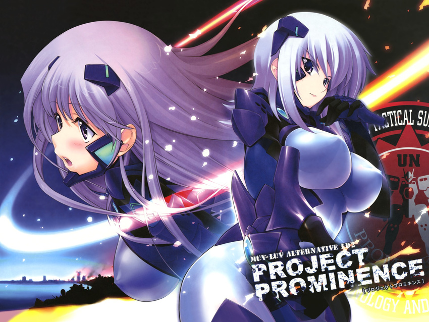 bangs bodysuit cryska_barchenowa highres inia_sestina miyata_sou multiple_girls muvluv muvluv_alternative muvluv_total_eclipse pilot_suit