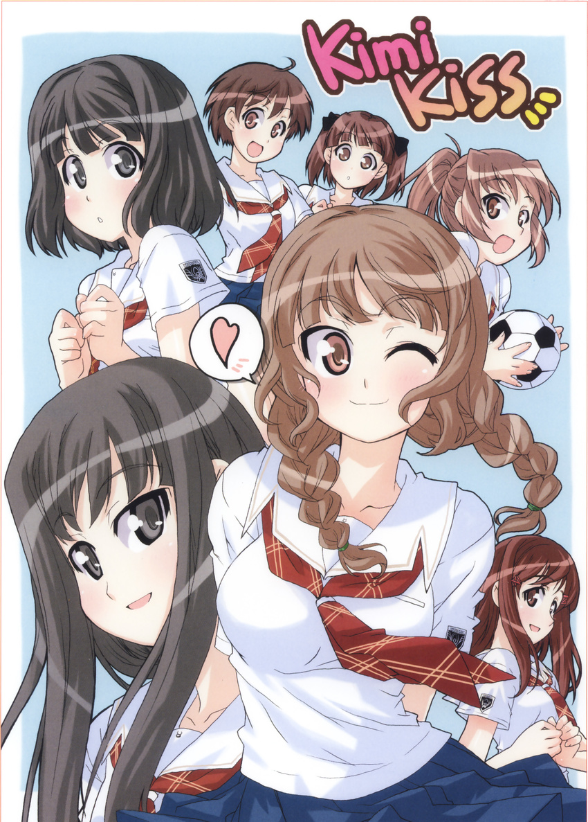 aihara_nana duplicate futami_eriko hoshino_yuumi kimikiss mizusawa_mao sakino_asuka satonaka_narumi seifuku shijo_mitsuki tsurugi_yasuyuki