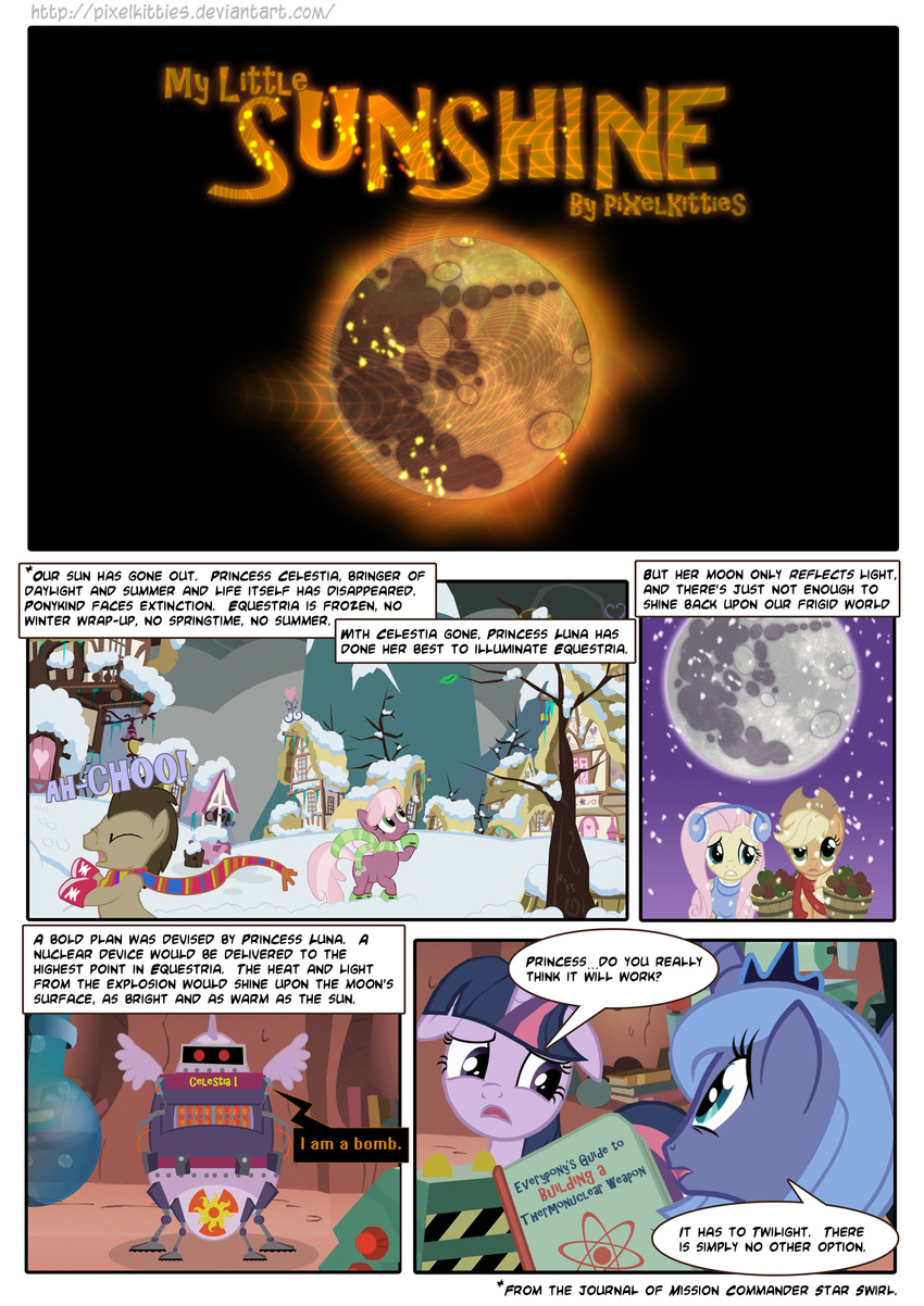 alicorn cheerilee_(mlp) comic dialog doctor_whoof_(mlp) doctor_whooves_(mlp) english_text equine female feral fluttershy_(mlp) friendship_is_magic horn horse male mammal mare_in_the_moon my_little_pony pegacorn pegasus pixelkitties pony ponyville princess_luna_(mlp) text twilight_sparkle_(mlp) unicorn winged_unicorn wings