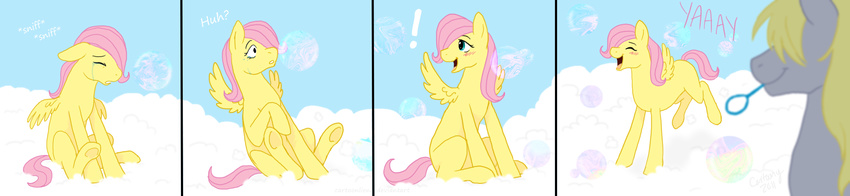 bubbles cartoonlion cloud comic crying derpy_hooves_(mlp) equine female feral fluttershy_(mlp) friendship_is_magic mammal my_little_pony pegasus tears wings