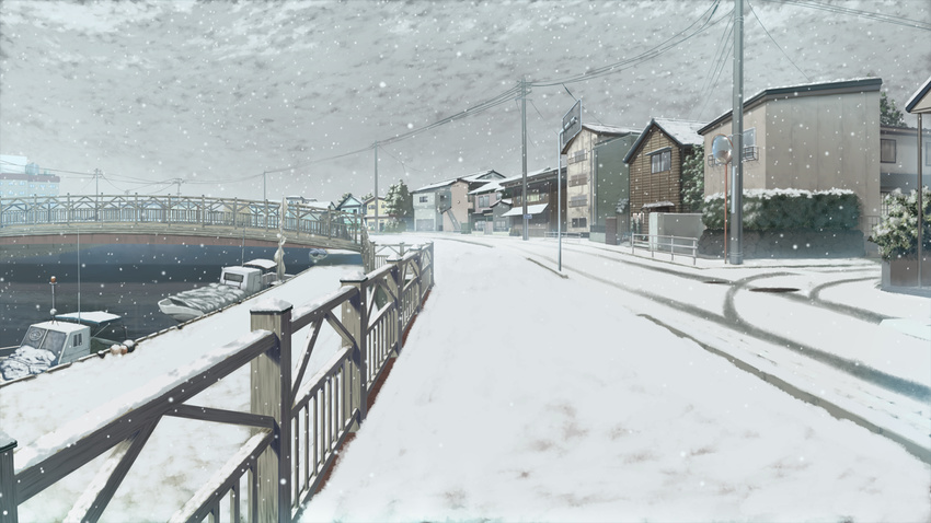 game_cg koi_de_wa_naku landscape scenic snow winter