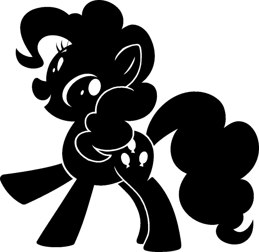 female feral friendship_is_magic hair horse looking_at_viewer mammal my_little_pony pinkie_pie_(mlp) plain_background pony solo tail unknown_artist white_background
