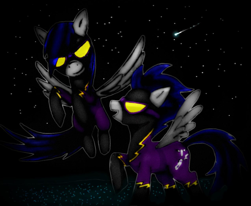 female feral friendship_is_magic male mammal my_little_pony open_mouth pegasus shadowbolts_(mlp) shooting_star stars unitoone wings