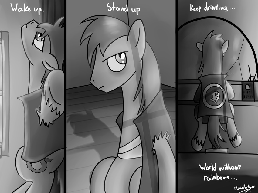 comic draft_horse equine friendship_is_magic greyscale hasbro horse male mammal miketheuser monochrome my_little_pony pony solo