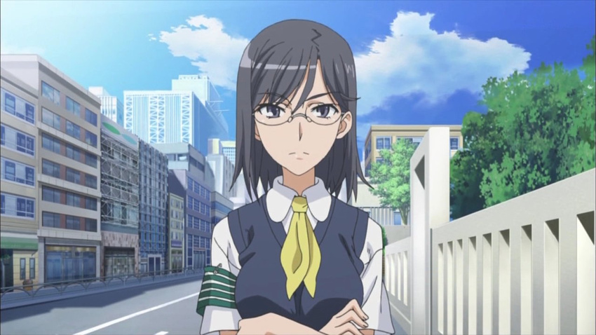 black blue_eyes glasses hair konori_mii school_uniform to_aru_kagaku_no_railgun to_aru_majutsu_no_index