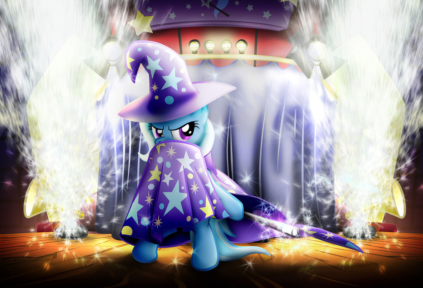 dcpip equine female feral fireworks friendship_is_magic hasbro hat horse mammal my_little_pony pony solo stage trixie_(mlp) unicorn wizard_hat