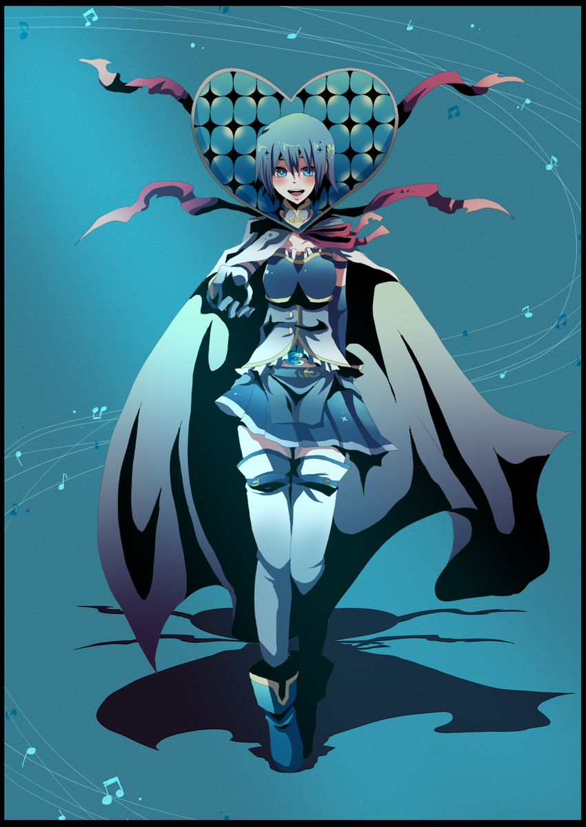 blue_eyes blue_hair boooo-im cape gloves highres mahou_shoujo_madoka_magica miki_sayaka oktavia_von_seckendorff short_hair skirt spoilers