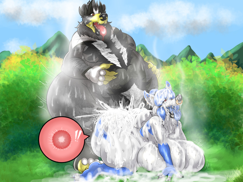 anthro arm_hair belly belly_hair big_belly big_breasts big_butt bodily_fluids body_hair breasts butt canid canine canis chest_hair chest_tuft coffehybrid cum cum_covered cum_everywhere cum_explosion cum_in_mouth cum_inside cum_on_face doggystyle domestic_cat duo ejaculation excessive_cum excessive_genital_fluids facial_piercing fan_character felid feline felis female fox from_behind_position generation_8_pokemon genital_fluids hairy hairy_legs hi_res huge_belly huge_breasts huge_butt hybrid hyper hyper_breasts hyper_butt lalonchera22 legendary_pokemon lips male male/female mammal messy nintendo nose_piercing nose_ring obese obese_male overweight overweight_male ovum piercing pokemon pokemon_(species) pregnation pubes public public_sex ring_piercing sex size_difference sperm_cell sweat sweaty_breasts sweaty_legs sweaty_thighs thick_thighs tongue tongue_out tuft urshifu victor_(kehitaro2) wide_hips wolf