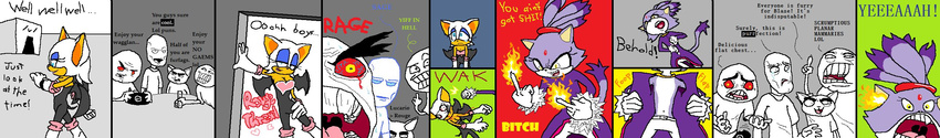 /v/ bat blaze_the_cat breasts cat comic feline female fire flat_chest humor male mammal middle_finger pun punch punny rage rouge_the_bat sega small_breasts sonic_(series) the_finger unknown_artist