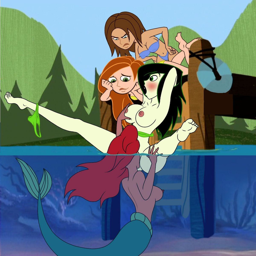 ariel bonnie_rockwaller gagala kim_possible kimberly_ann_possible shego the_little_mermaid