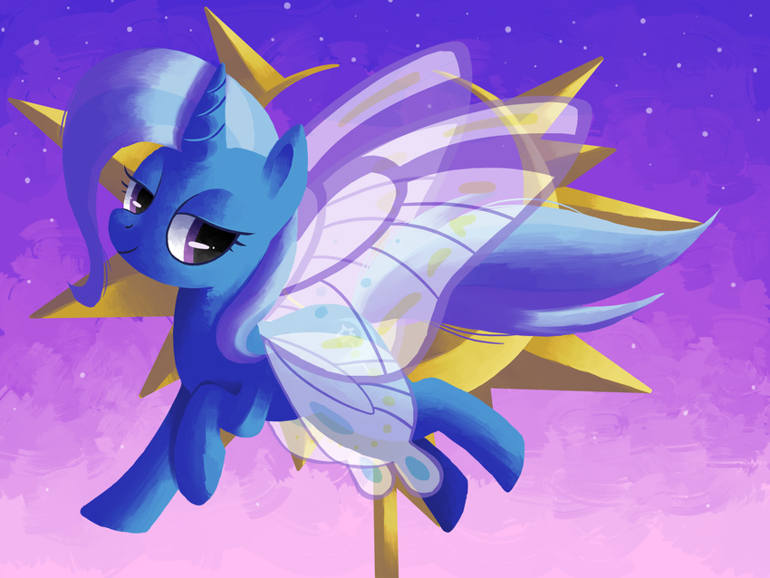 equine female feral friendship_is_magic hasbro horn horse mammal my_little_pony pony purple_eyes reuniclus reuniclus_(artist) solo trixie_(mlp) winged_unicorn wings