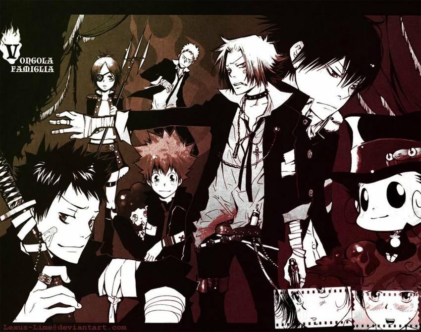 dokuro_chrome gokudera_hayato hibari_kyouya katekyou_hitman_reborn lambo leon reborn sasagawa_ryohei sawada_tsunayoshi yamamoto_takeshi