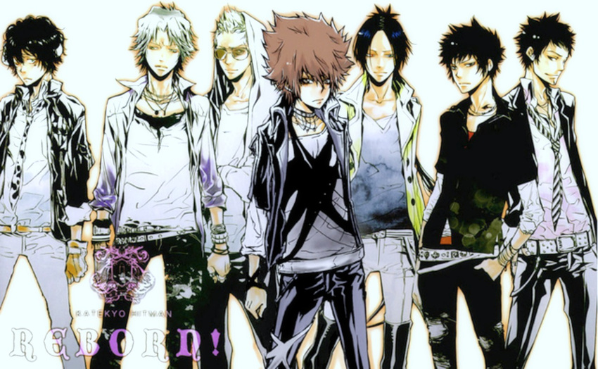 gokudera_hayato hibari_kyouya katekyou_hitman_reborn lambo rokudou_mukuro sasagawa_ryohei sawada_tsunayoshi yamamoto_takeshi