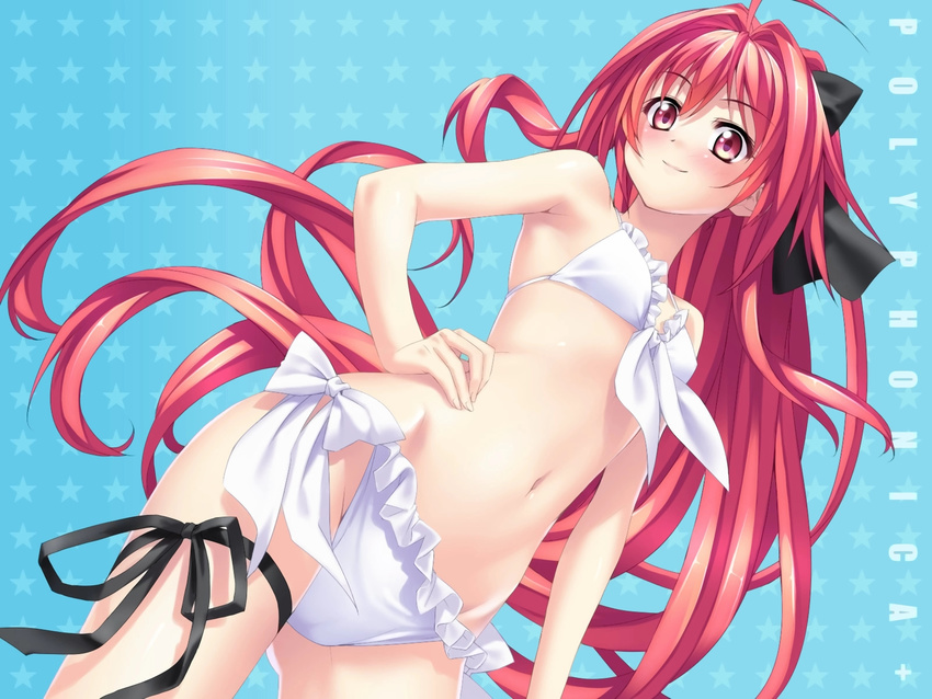 bikini corticarte_apa_lagranges long_hair red_hair shinkyoku_soukai_polyphonica swimsuit