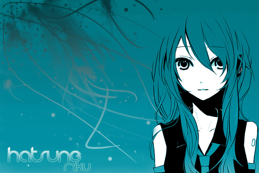 blue_hair hatsune_miku jpeg_artifacts miku_append vocaloid