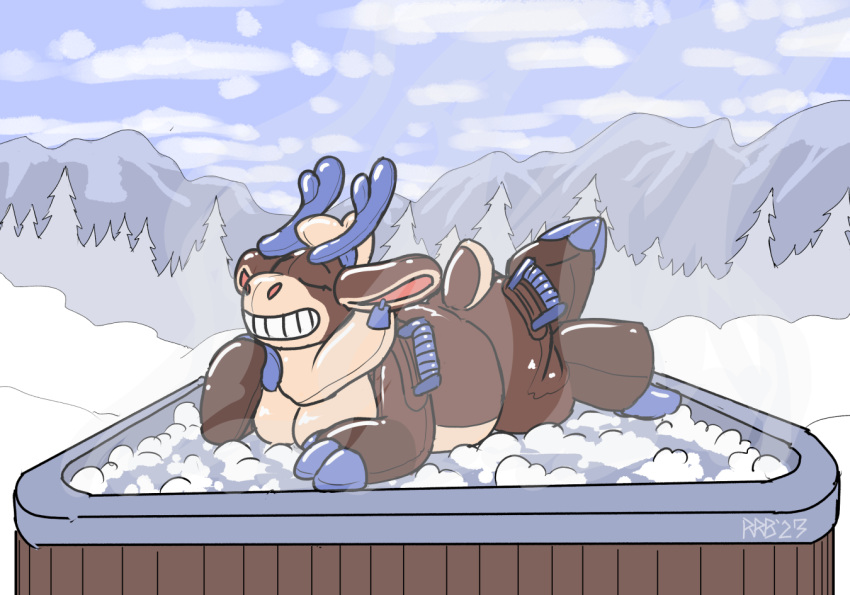 deer hot_tub inflatable latex mammal new_world_deer pool_toy reindeer run_rabbit_bounce snow transformation