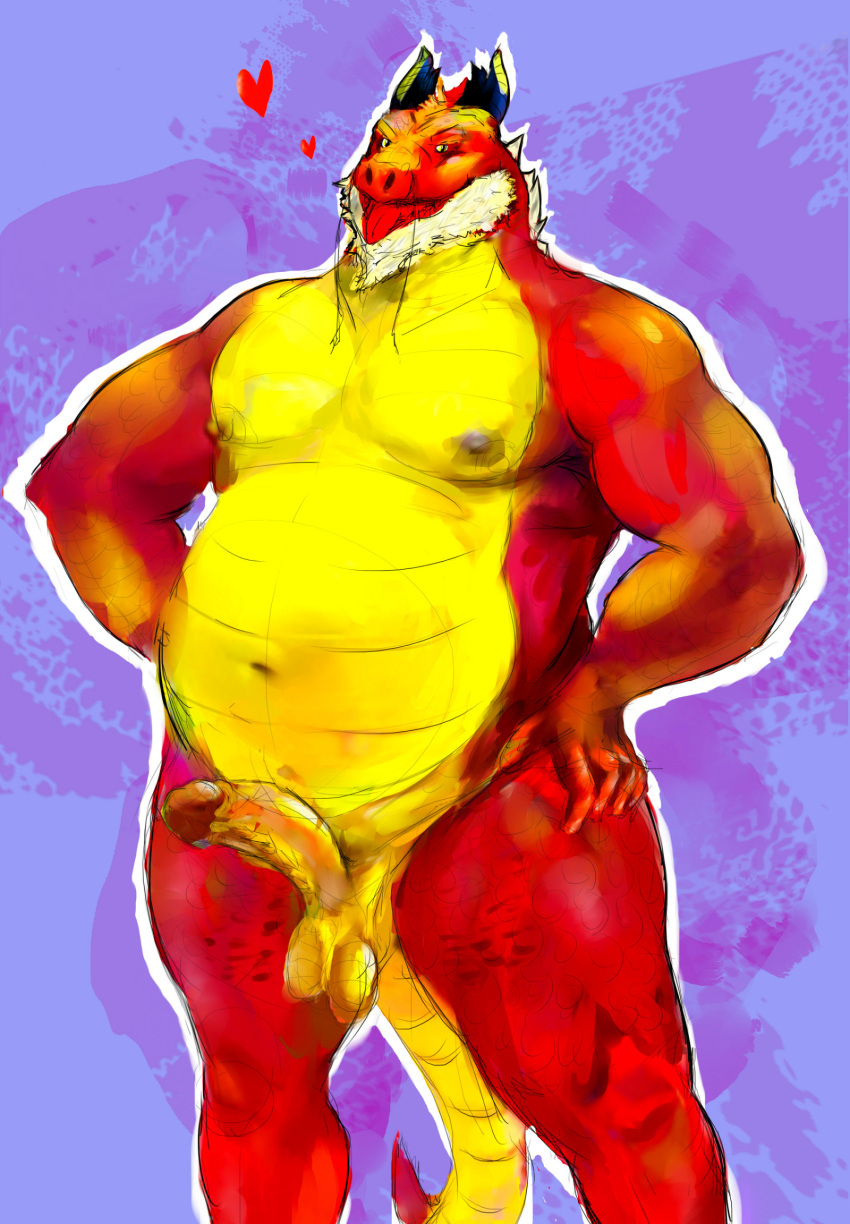 20secondstoshame angus_(disambiguation) anthro anthropromorphic belly bod dragon dynamic eastern eastern_dragon father_(lore) full hi_res invalid_tag male muscular mythology overweight parent_(lore) pleasuremoan pose reptile sass scales scalie solo