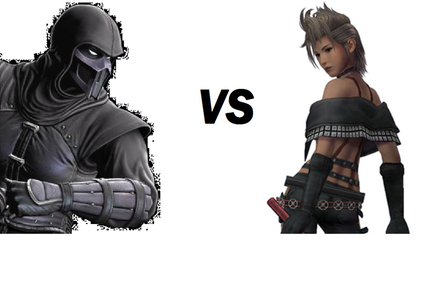 final_fantasy_x-2 mortal_kombat noob_saibot paine photoshop versus