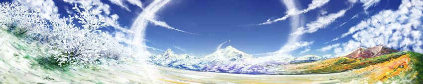 cirno fisheye highres landscape long_image same_2009 scenery solo touhou wide_image