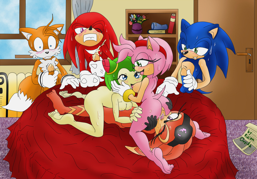 amy_rose cosmo_the_seedrian knuckles_the_echidna raianonzika shade_the_echidna sonic_team sonic_the_hedgehog tails