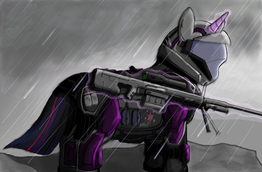 equine female feral friendship_is_magic gun halo halo_(series) hasbro helmet horn mammal my_little_pony odst ranged_weapon sniper_rifle solo twilight_sparkle_(mlp) unicorn unknown_artist video_games weapon