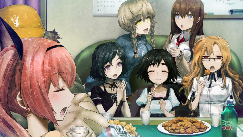 amane_suzuha faris_nyannyan huke itaru_hashida kiryuu_moeka makise_kurisu shiina_mayuri steins;gate urushibara_luka