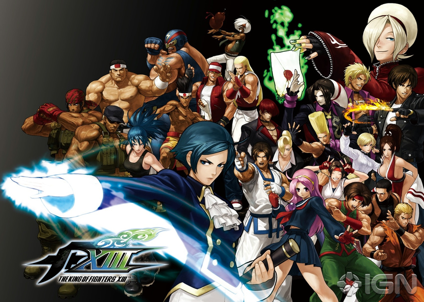 ahoge andy_bogard asamiya_athena ash_crimson athena_(king_of_fighters) clark_still cravat duo_lon elisabeth_blanctorche everyone king_(snk) king_of_fighters kusanagi_kyo kusanagi_kyou leona_heidern letter mai_shiranui raiden ralf_jones ryou_sakazaki sakazaki_ryo sakazaki_yuri shen_woo shiranui_mai snk terry_bogard vice yagami_iori yuri_sakazaki