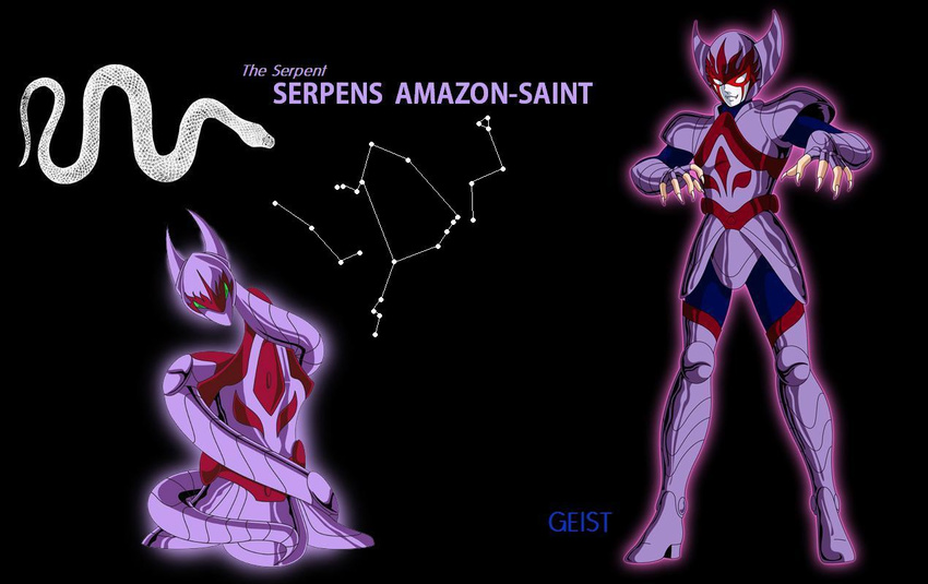 armor cloth constellation creepy fang female fullplate geist knights_of_the_zodiac mask saint_seiya serpent serpent_geist snake