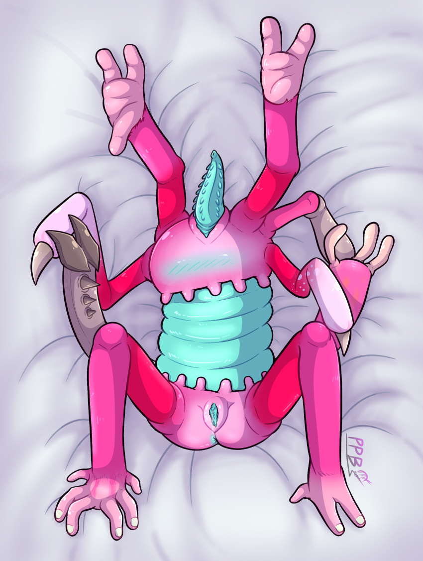 2026 2_toes 3_fingers 3_toes 6_toes absurd_res animal_genitalia anus asymmetrical_body bed_sheet bedding big_blue_bubble blue_anus blue_body blue_clitoris blue_penis blue_vulva blush bodily_fluids cel_shading claws clitoris dakktyl digital_media_(artwork) faceless feet fingernails fingers fur genital_fluids genital_slit genitals glistening glistening_body grey_body herm hi_res humanoid humanoid_genitalia humanoid_vulva intersex lying maleherm monster multi_arm multi_finger multi_leg multi_limb multicolored_body multicolored_skin my_singing_monsters nails not_furry penile_spines penis pink_body pink_fur pink_skin prehensile_feet presenting presenting_anus presenting_penis presenting_vulva procreate_(artwork) pussypillbugs red_body red_skin shaded soles solo spikes spikes_(anatomy) spread_legs spreading tapering_penis thin_legs toes unusual_anatomy unusual_genitalia unusual_genitalia_placement unusual_penis_placement unusual_vulva vaginal_fluids vulva watermark what