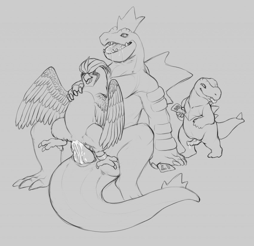 alligator animal_genitalia avian bird cloaca community crocodile crocodilian event female feral feraligatr group male nintendo penis pidgeotto pok&eacute;mon pok&eacute;mon_(species) reptile scalie sketch totodile video_games yaroul